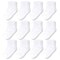 CozyWay Crew Cotton Baby Socks - 12 Pack Stretch Newborn Socks For All Day Comfort, Baby Socks 0-6 Months, Infant Socks, White, 0-6 Months, Unisex